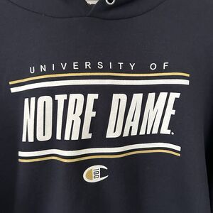 Champion University Of Notre Dame Sweatshirt Hoodie Mens Large Blue Pullover